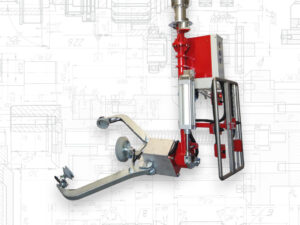 Large pneumatic jaw gripping system 90° inclination