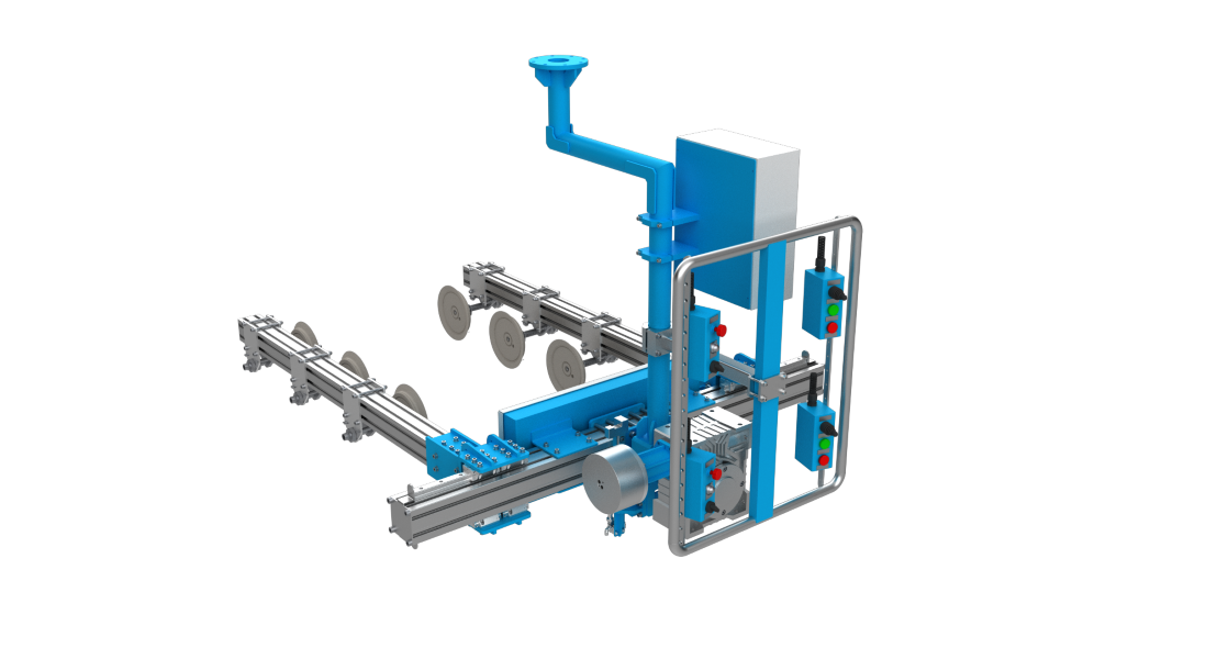 Sistema de agarre con ventosa para materiales voluminosos